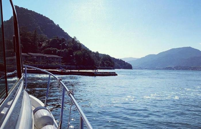 View of the Seto Inland Sea from a boat